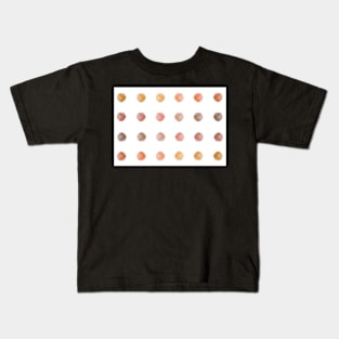 Russet Autumn / Fall Watercolor Dots Kids T-Shirt